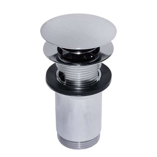 Sanundo - Design Ablaufgarnitur Push Open Ablauf Ventil Push Up rund für Waschtisch chrom 1 1/4''