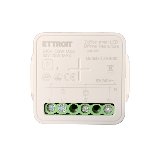 Ettroit 1-kanal 150w Smart Zigbee Dimmerschalter Mikromodul Unterputzmontage Etzb4010