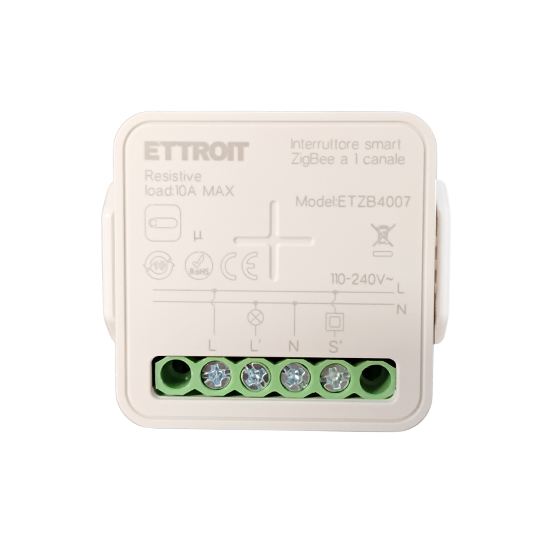 Ettroit Etzb4007 1-kanal 10a Zigbee Smart Switch Unterputz-mikromodul