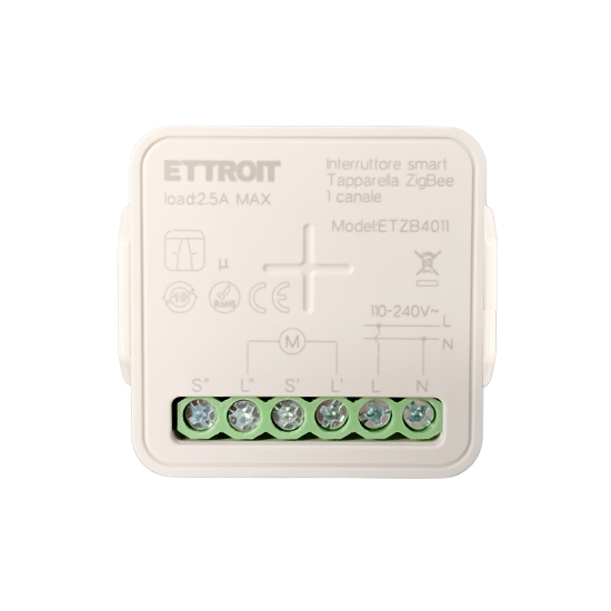 Ettroit Zigbee 1-kanal 2,5a Smart Rollladenschalter-mikromodul Für Flächenbündige Rollläden Etzb4011