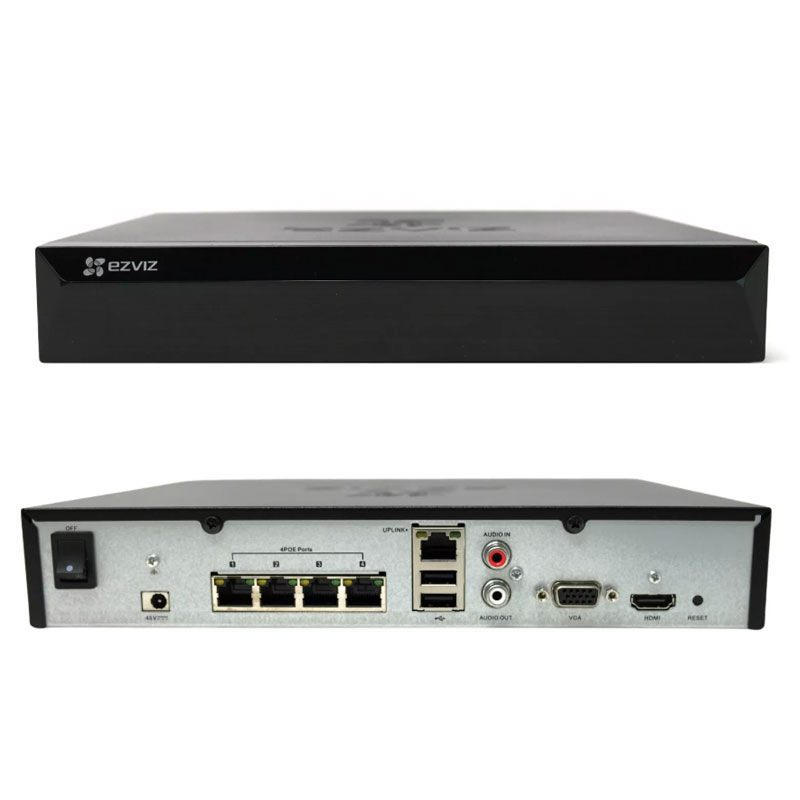 Ezviz - Nvr 4-kanal Poe Netzwerk-videorekorder Mit 8tb Hdd Unterstützung Cs-x5s-4p