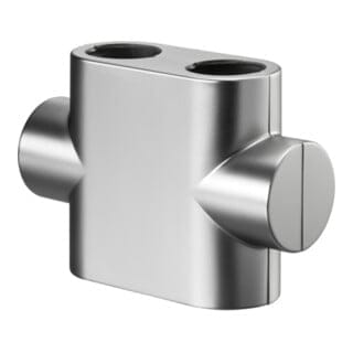 Oventrop - Designabdeckung Durchgangsform Edelstahl-Design, für Multiblock t 1184090
