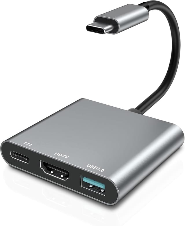 4k @ 60hz Usb-c Hdmi-adapter, 3-in-1 Usb-c Multiport-hub Mit 100w Pd-ladeanschluss, Usb 3.0-datenübertragung, Kompatibel Mit Macbook Pro, Ipad, Iphone 15, Galaxy S23, Surface Und Mehr