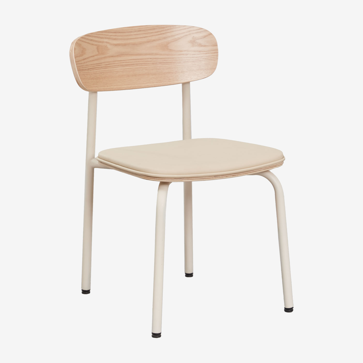 Sklum Wilpier Kids 4er-set Stühle Aus Eisen Und Holz Beige Tapioca