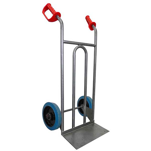 Sackkarre Aus Stahl - Blau Gummiräder - Traglast 250kg - Ddpo2-rsb