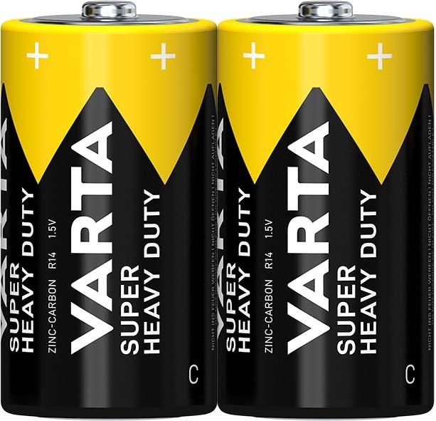 Varta Shd C Zink-kohle-batterie R14 Dick - Uhr Wecker Radio 2 Stück.