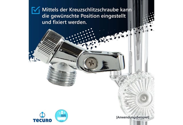 Tecuro - Gelenkstück - Aufnahme für Brausestangen und Schläuche