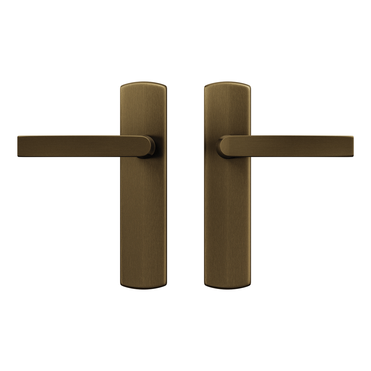 Axa Türbeschläge Set - Curve Klik Blok - Türklinken Innentüren Mit Langschild - Bronze