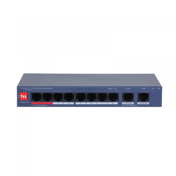 Dahua Cs4010-8et2gt-110 10-port Cloud Managed Switch Mit 8 Poe 110w, 2 Gigabit Uplink, Hi-poe 90w Und Vlan