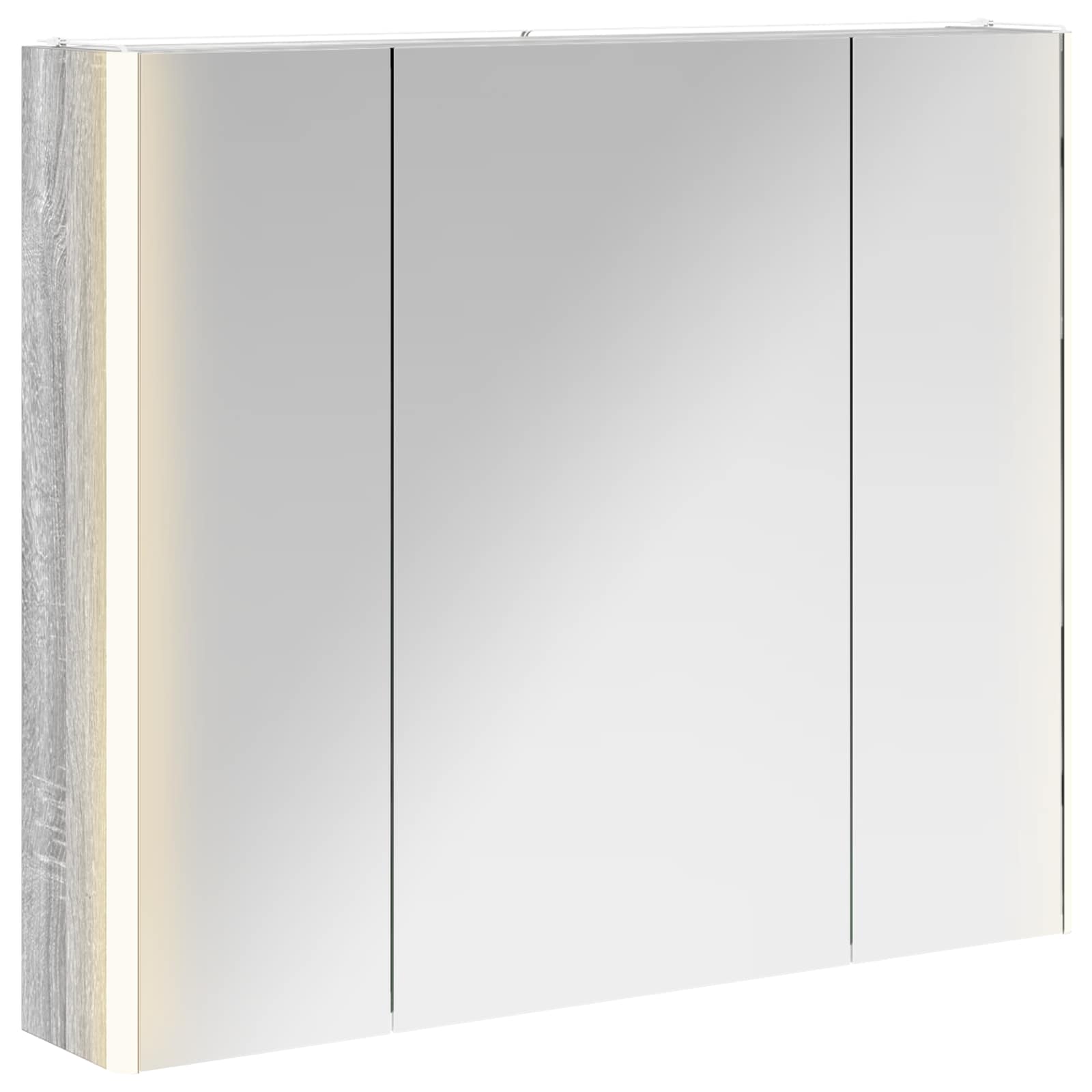 Badezimmerspiegelschrank Graues Sonoma 83,5 X 15,5 X 70 Cm Vidaxl