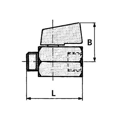 FP - Riegler Mini-Kugelhahn »valve line«, ms vern., Drehgriff, g 3/8 ig