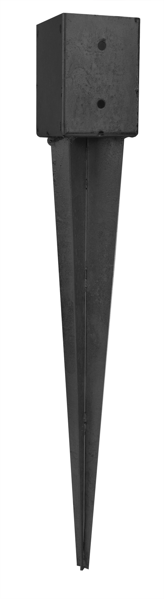 Pfostenträger Mit Spitze Schwarz Beschichtet 10,1 X 10,1 X 75 Cm