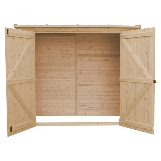 Gartenhaus Holz H194x123x223 cm/2.1 m² - Geräteschuppen Holz ohne Boden, Gartenhütte Holz, Fahrrad Schuppen, Gerätehaus - Wasserfestes Dach M348
