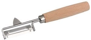 Fackelmann Sparschäler 16,5 cm mit Holzgriff Kartoffelschäler Pendelschäler Gemüseschäler