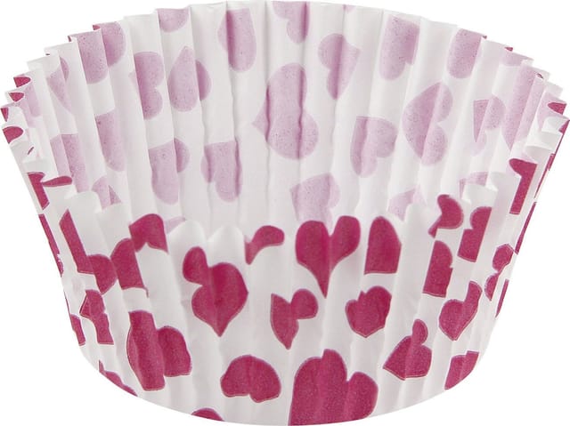 Zenker Muffinförmchen Papier Herz 50 Stück Cupcake Papierbackförmchen