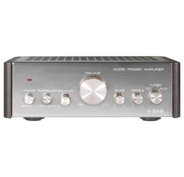 Neuwertig] Renkforce e Sa9 Stereo Verstärker Amplifier Hi Fi 2 x 12 w Silber Dunkel Braun B-Ware