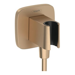 Wandanschluss FixFit q mit Brausehalter brushed bronze