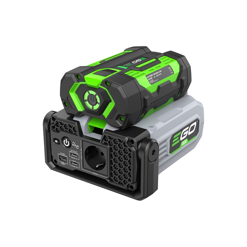 Ego Akku-spannungswandler Kit Pad5001e Mit 56 V Akku Ba1400t 2,5 Ah 3x Usb Wechselstrom-steckdose