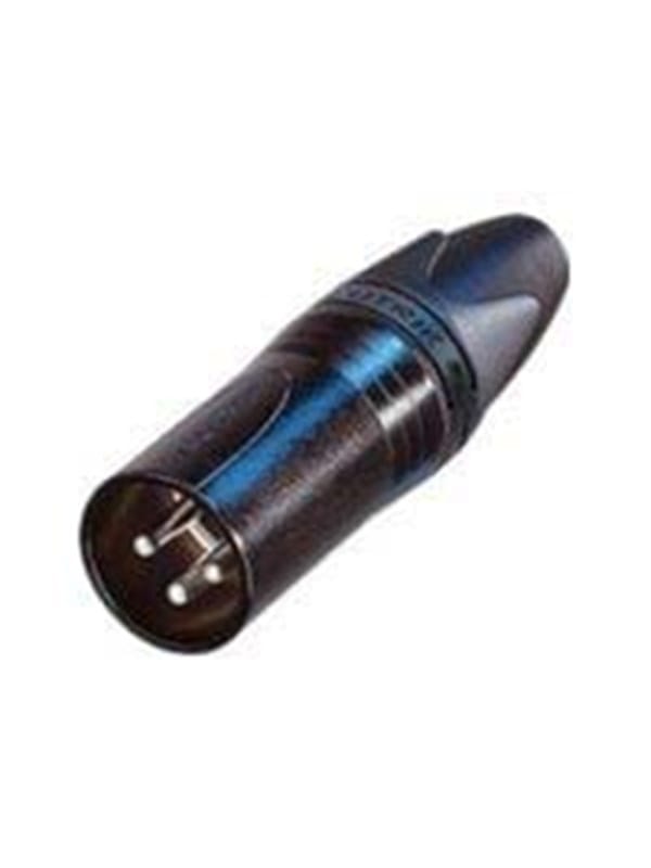 Xlr-kabelstecker, 3-POLIG, silber beschichtet, schwarz