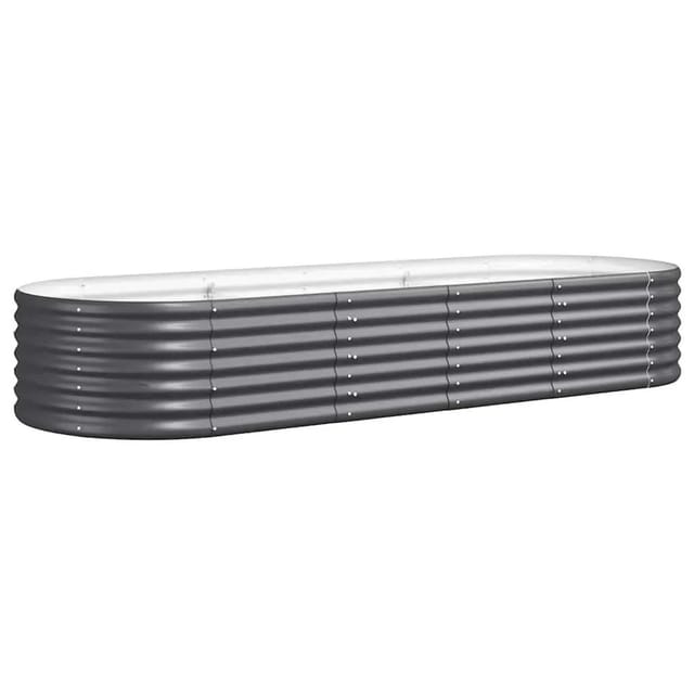 Hochbeet Verzinkter Stahl 224x80x36 cm Anthrazit Vidaxl