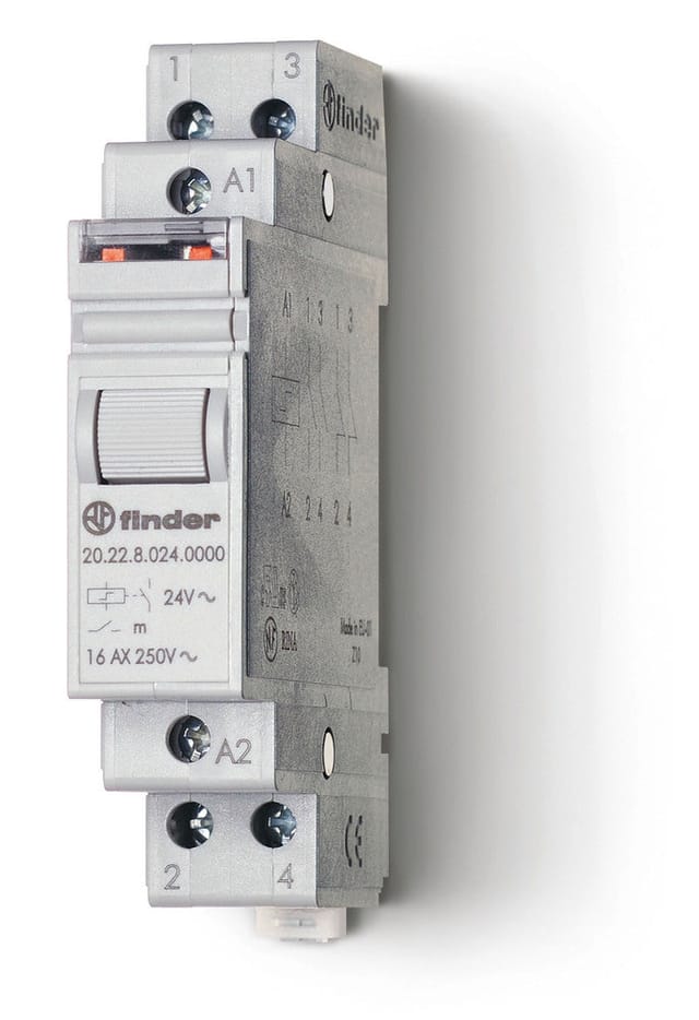 Finder - Stromstoß-Schalter Hutschiene 20.22.9.012.4000 2 Schließer 12 v/dc 16 a 4000 va 1 St.