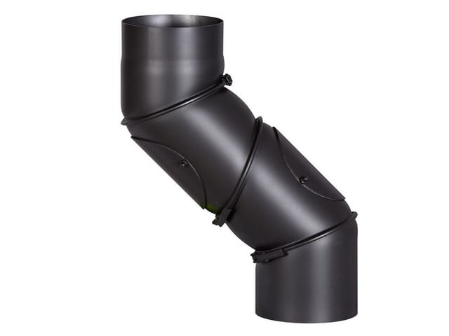 FireFix Universalofenrohr-Bogen Ø 150 mm schwarz Ofenrohrbogen Kaminrohrbogen