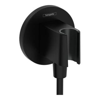 Hansgrohe Fixfit - Wandanschlussbogen mit Brausehalter, schwarz matt 26888670