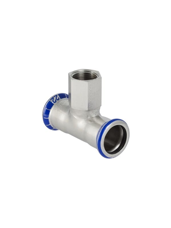 Ge Mapress Edelstahl T-Stück m.Abg. ig d 22mmxRp 1/2'x22mm, üa 31307 - Geberit