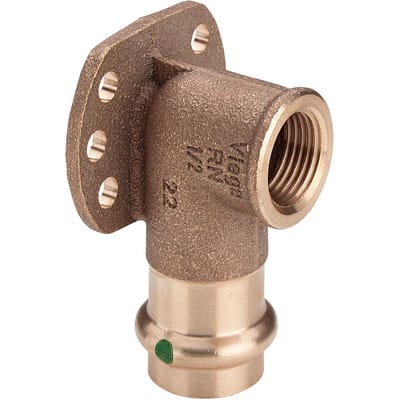 Viega - Sanpress Wandscheibe 116057 22 mm x Rp 3/4, Rotguss oder Siliziumbronze, SC-Contur