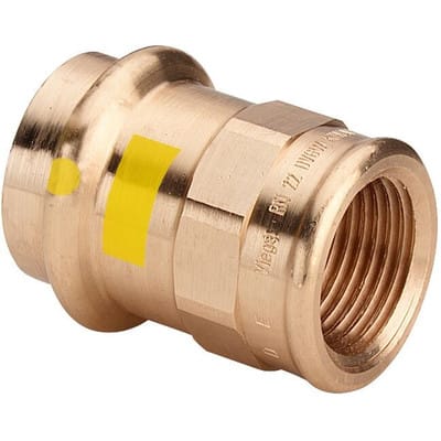 Bergangsstück mit sc Profipress g 2612 für Gas in 15mm x Rp1/2 Rotguss, 346379 - Viega
