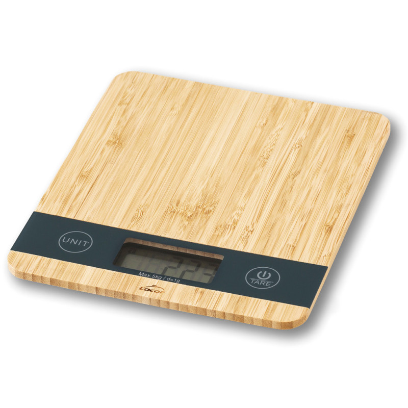 5-kg-küchenwaage Digitale Küchenwaage Küchenwaage Aus Bambus Lebensmittelgewicht In G/oz/ml/lb 21,8 X 18,8 X 2,1 Cm