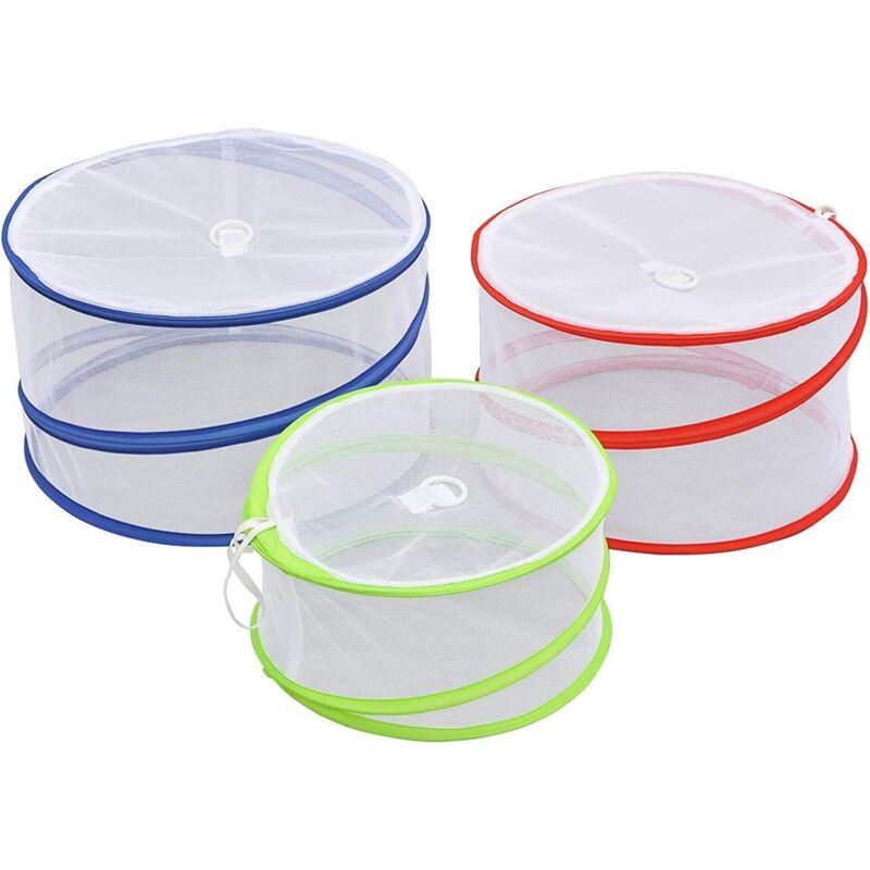 Langray – Set Mit 3 Wiederverwendbaren Insektenschutznetzen – Schutz Vor Insekten Und Fliegen – Ideal Für Picknicks, Grillabende Und Den Außenbereich