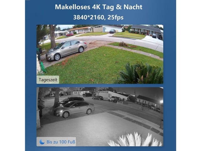 Reolink - 8MP 4K Smarte PoE Überwachungskamera Aussen mit Personen-/Autoerkennung, Micro sd Kartensteckplatz, ir Nachtsicht, IP66 Wasserfest,