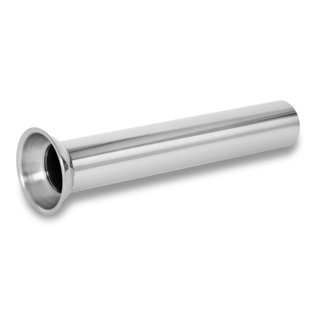 Füllrohr Fülltülle Ersatzteil aus Edelstahl für Wurstfüller Wurstfüllmaschinen Wurstpressen (38mm Rohr-, 53mm Flansch-Durchmesser, 188mm Länge,