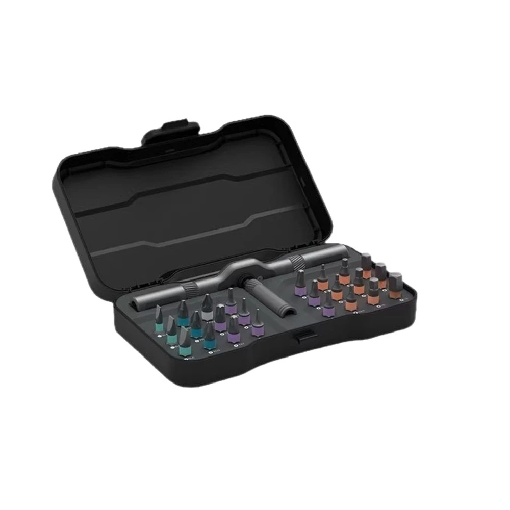 24-in-1 Ratschenschraubendreher-set Mit Hochharten S2-bits, Multifunktionswerkzeug Für Heimwerkerreparaturen Und Präzise Anwendungen, 1 Stück, Schwarz