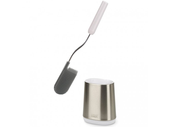 Joseph&joseph - Joseph Joseph Flex™ Lite WC-Bürste aus Stahl, tropffrei, kompakter Halter, Anti-Fingerabdruck, Edelstahl, grau (70561)