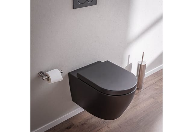 Wand-Hänge-WC Bernstein B-8030R Schwarz Matt inkl. Softclose-Deckel