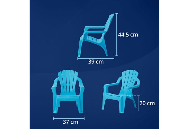 Progarden - Kinder-Deckchair hellblau Kindersessel Kinderstuhl Gartenstuhl
