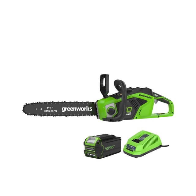 Kettensäge Brushless Greenworks 40V - 35 cm - 1 Akku 4,0 Ah - 1 Ladegerät - GD40CS15K4