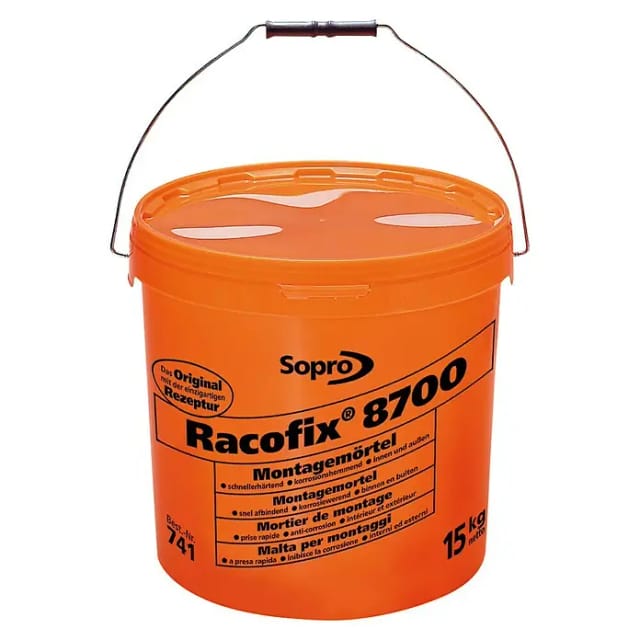 Montagemörtel Racofix 8700 1:3 Raumteile (Wasser/Mörtel) 15kg Eimer - 74145 - Sopro