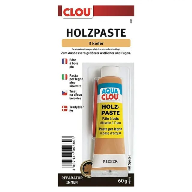 Aqua Holzpaste 3 Kiefer mit Spatel 60g - Clou