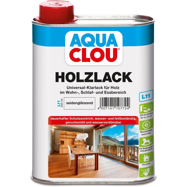 Aqua Clou Holzlack L11 250 ml seidenglänzend Speziallacke