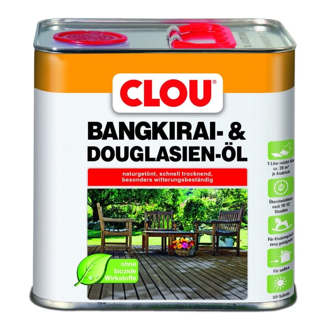 Clou Bangkirai & Douglasien Öl 2,5 L Holzöle
