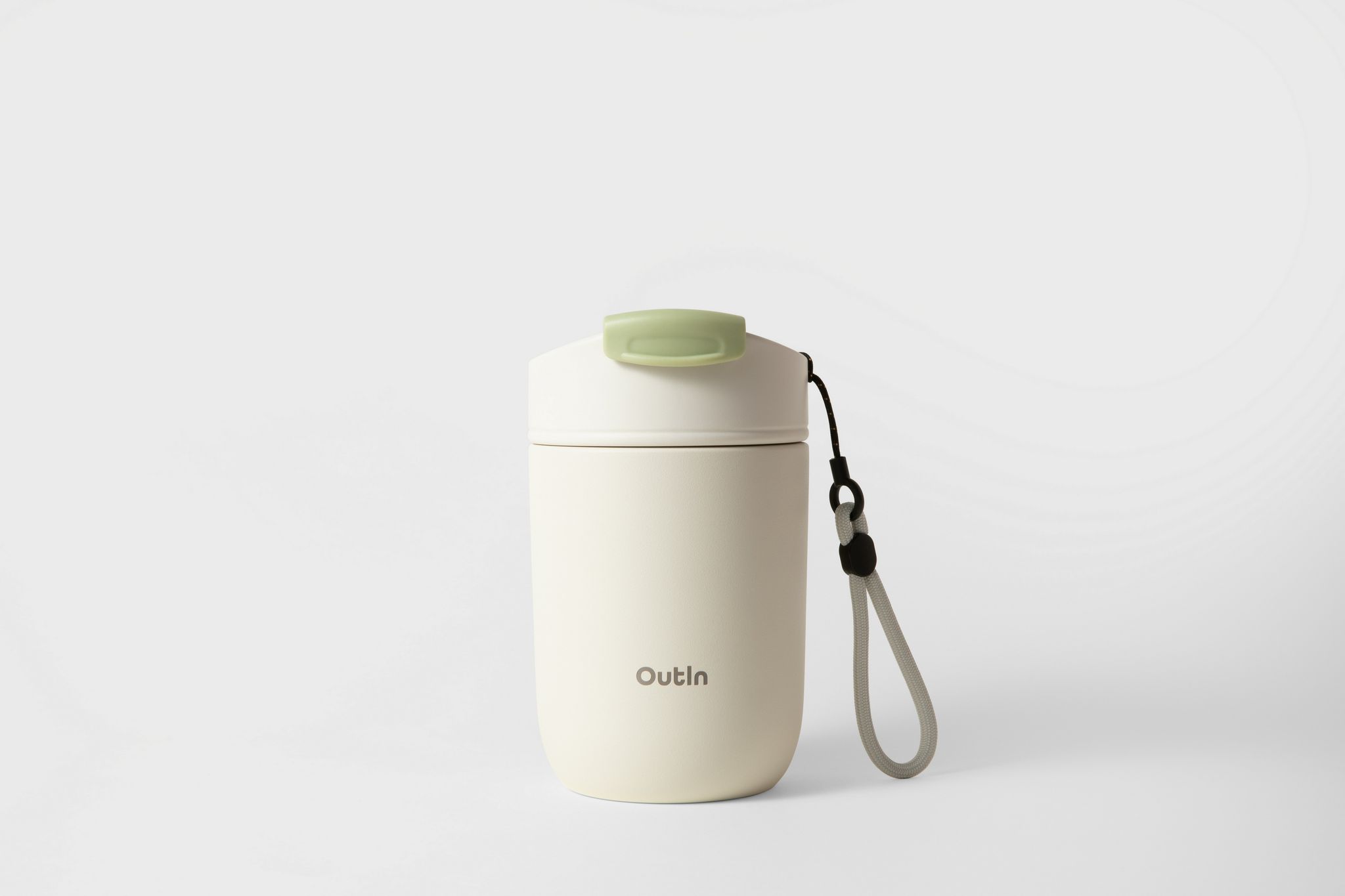 Outin Isolierbecher 350 Ml Edelstahl Weiß