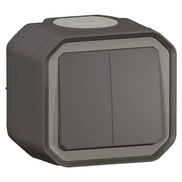 Legrand 069775L Doppel-Wechselrichter Plexo anthrazit IP55