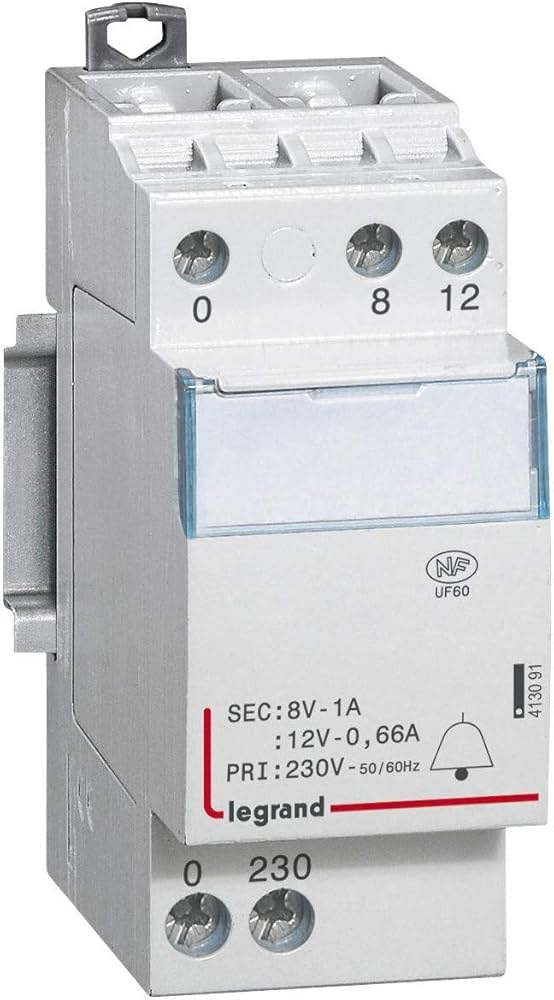 413092 Transformator für Klingel E230v 12-8v- 24va 4mod - Legrand