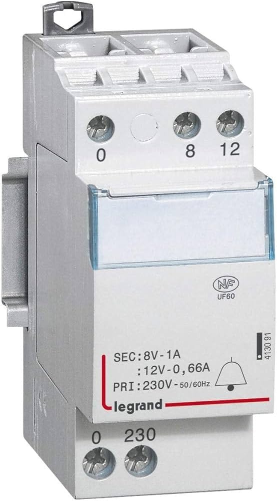 413092 Transformator für Klingel E230v 12-8v- 24va 4mod - Legrand