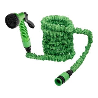 Bgs Technic - Wasserschlauch Textil flexibel mit Garten-Handbrause mit 7 Funktionen 3 - 10 m
