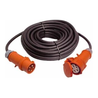 As-schwabe - as Schwabe 60518 Strom Verlängerungskabel 32 a Schwarz 25.00 m H07RN-F 5G 4 mm² mit Phasenwender