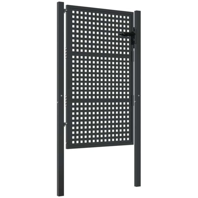 Gartentor Anthrazit 105x150 cm Stahl vidaXL